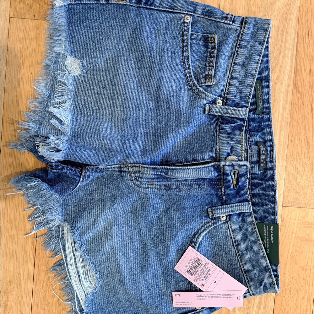 Wild Fable Light Blue Frayed Jean Shorts